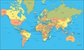 Karta svijeta - istaknuta